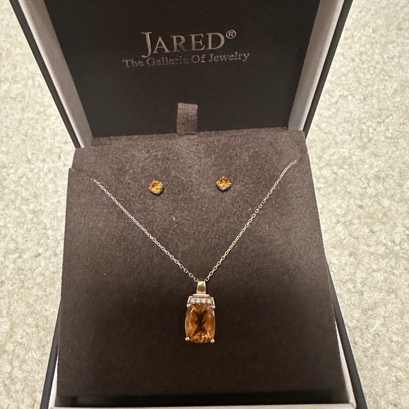 Topaz Necklace and earrings from Jared.